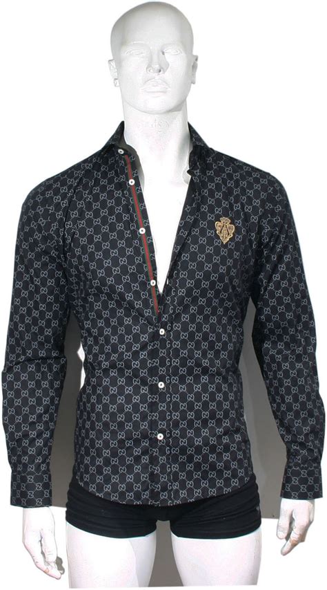 gucci long sleeve dress shirt mens|cheap gucci long sleeve shirts.